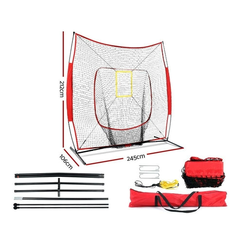 Everfit 7ft Baseball Net Pitching Kit with Stand Softball Training Aid