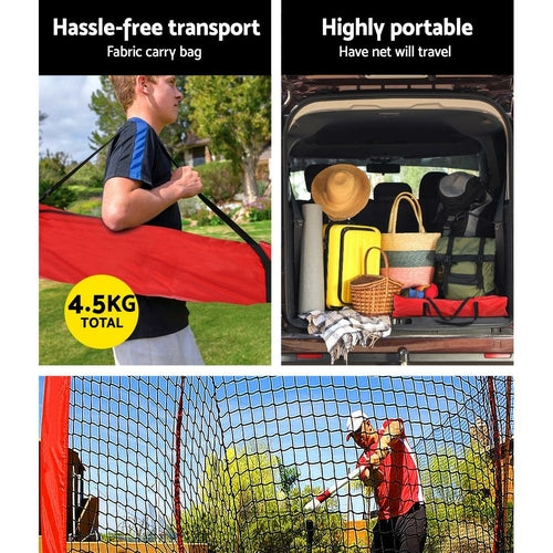 Everfit 7ft Baseball Net Pitching Kit with Stand Softball Training Aid